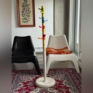 Vintage IKEA c1990s KROKIG Memphis Style Coat Rack by Annie Hulden Sanna Dahlman